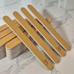 100/100 Grit Double Sided Reusable Acrylic Nail File Gold