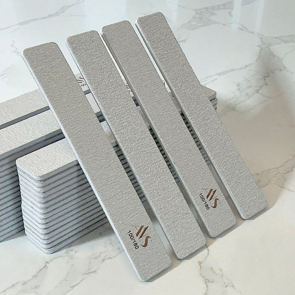 100/180 Grit Double Sided Reusable Nail File Zebra