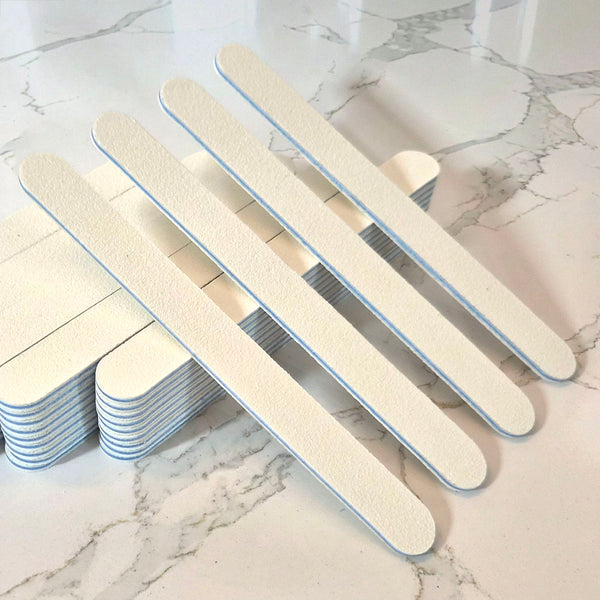 Extra Coarse 80/80 Grit Double Sided Professional Nail Files White