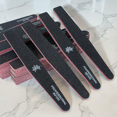 80/100 Grit Double Sided Professional Reusable Nail Files Black